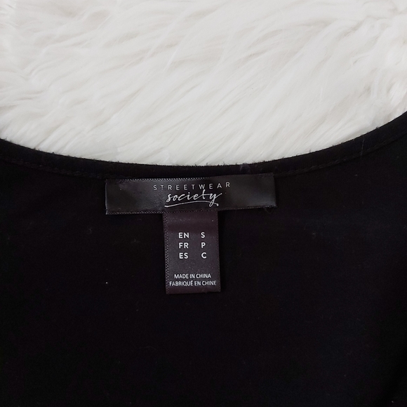 Streetwear Society Black Ruched Drawstring Front - Picture 9 of 11